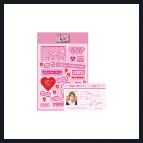 라이즈(RIIZE)_04.리무버블스티커+아이디카드세트_VALENTINE’S DAYZE POP-UP STORE OFFICIAL MD