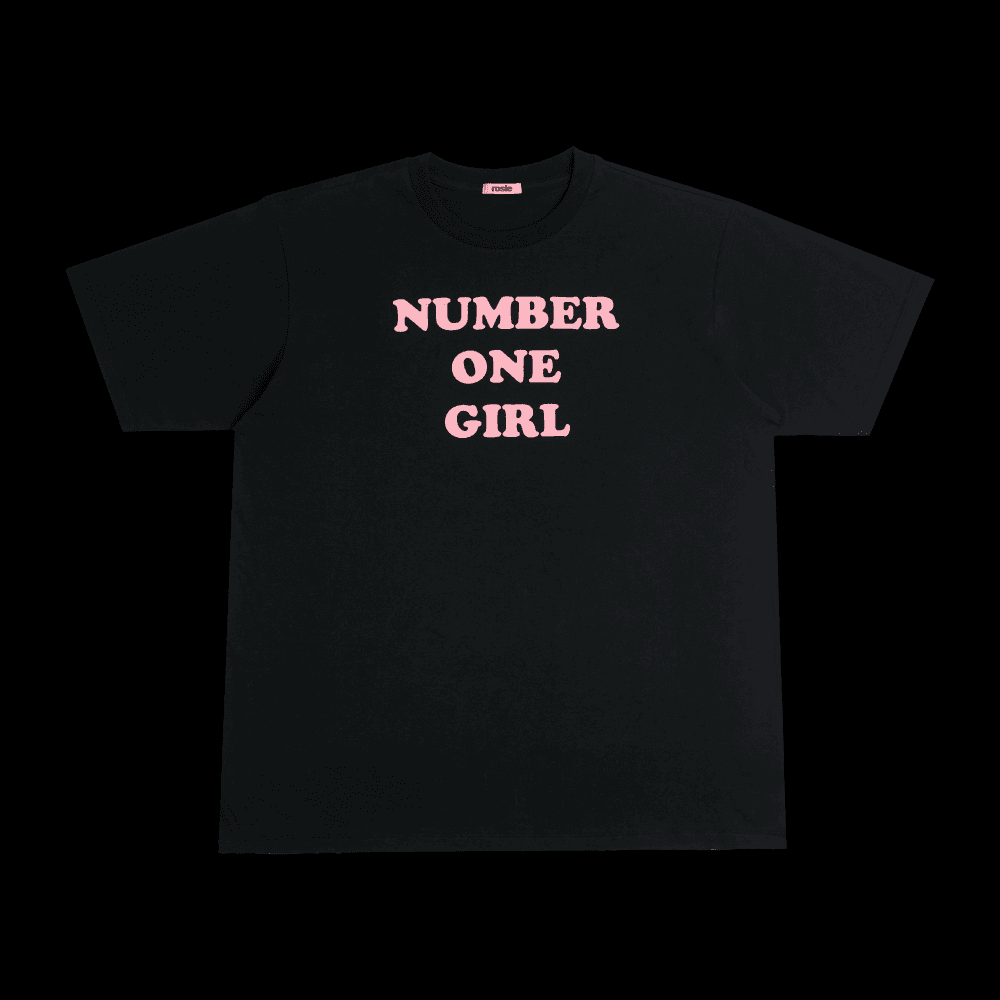 ROSÉ [ROSIE]NUMBER ONE GIRL BLACK T-SHIRT
