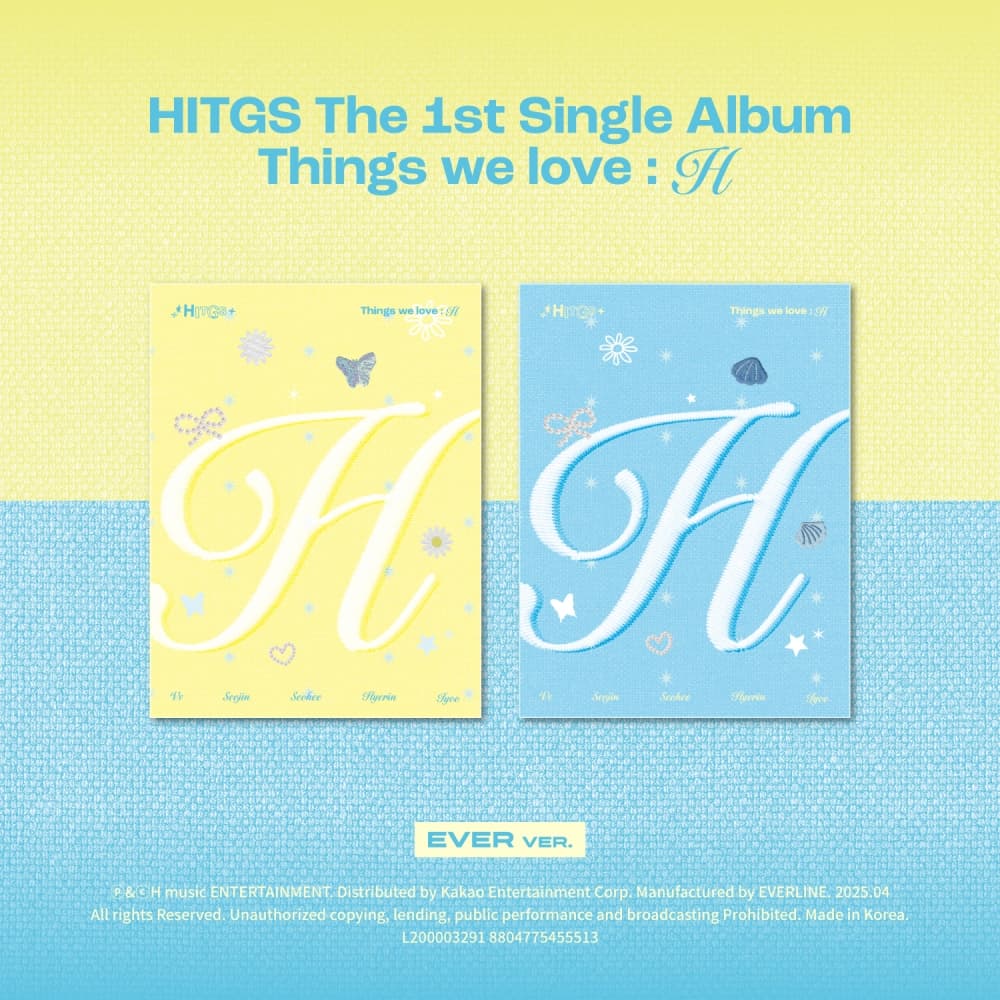 HITGS (힛지스) The 1st Single Album - Things we love : H (EVER) (Hi ver. / Hello ver.) [2종 중 랜덤 1종]