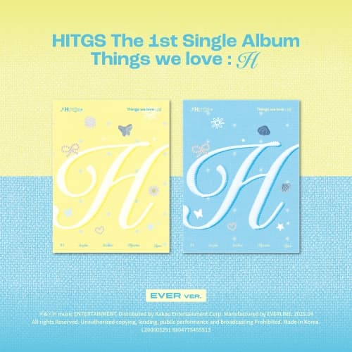 HITGS (힛지스) The 1st Single Album - Things we love : H (EVER) (Hi ver. / Hello ver.) [2종 중 랜덤 1종]