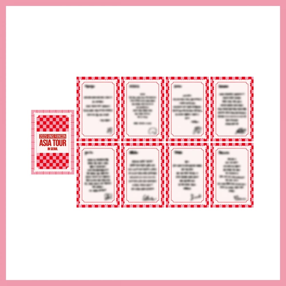 유니스(UNIS)_02.메시지 카드 세트_2025 UNIS FANCON ASIA TOUR IN SEOUL OFFICIAL MD