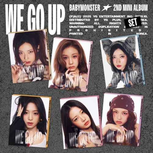 [세트/앨범6종] 베이비몬스터 (BABYMONSTER) - 2nd MINI ALBUM [WE GO UP] PATTERN Ver. SET