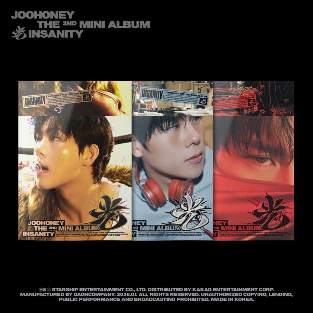 주헌 (JOOHONEY) - THE 2ND MINI ALBUM [光 (INSANITY)] (링 위의 호랑이 VER. / 미쳐야 빛난다 VER. / IN RED VER.)