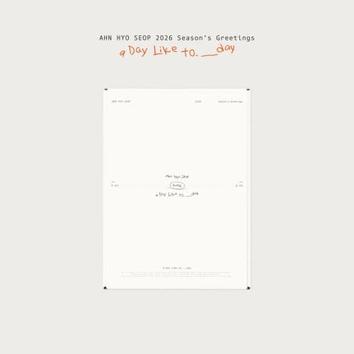 안효섭(AHN HYO SEOP) 2026 Season's Greetings [A Day Like to.___day]
