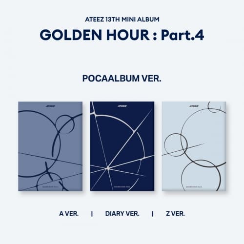 [세트/앨범3종] ATEEZ(에이티즈) - 13TH MINI ALBUM [GOLDEN HOUR : Part.4] (POCAALBUM VER.)