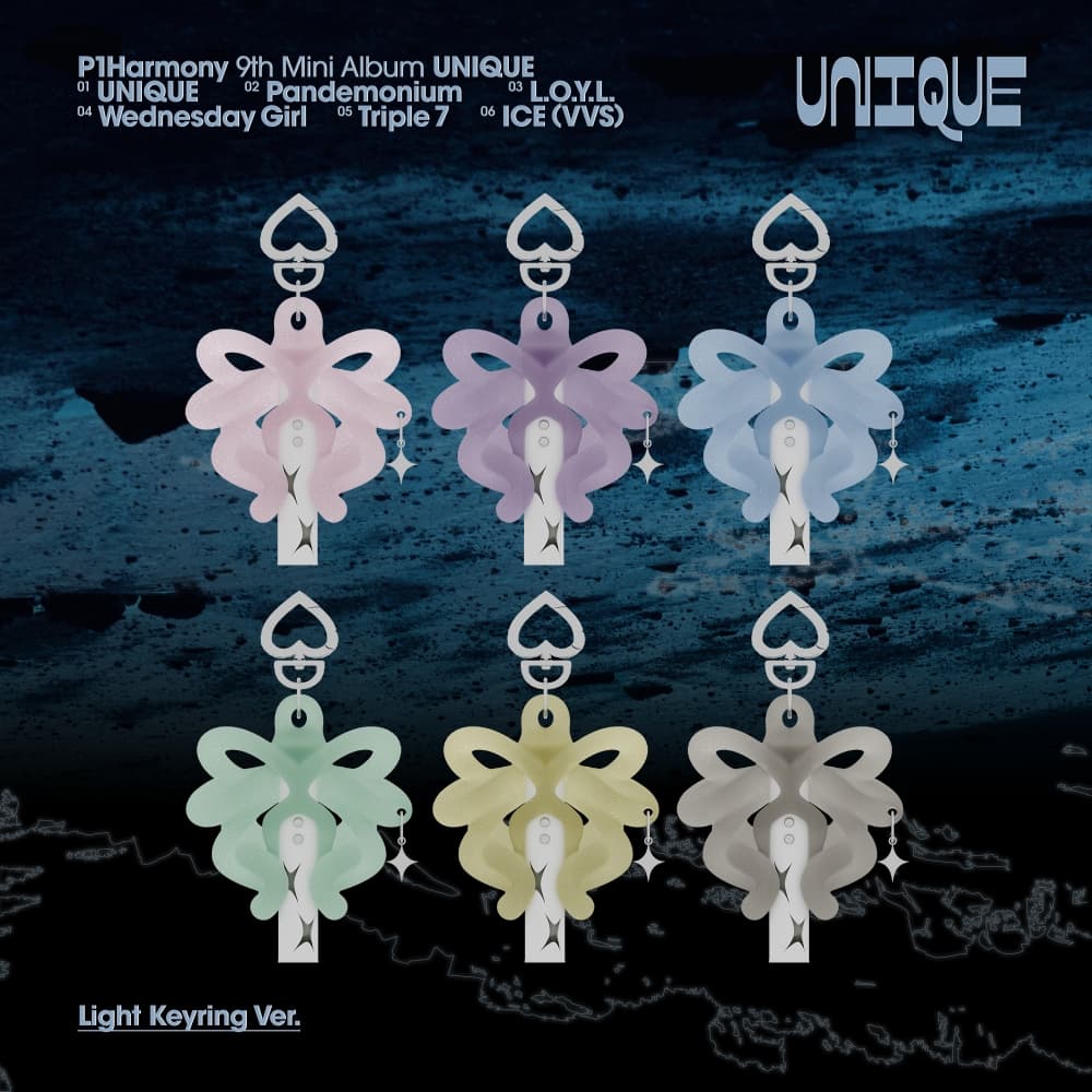 [세트/앨범6종] 피원하모니 (P1Harmony) - 미니 9집 [UNIQUE] (Photobook Ver.) (Light  Keyring Ver.) (한정반)