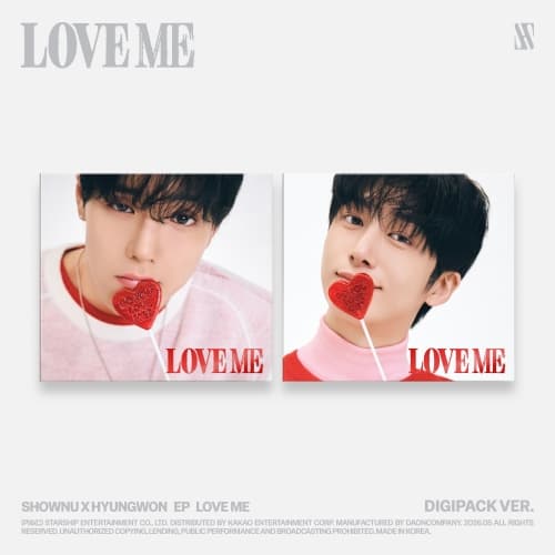 [세트/앨범2종] 셔누X형원 (몬스타엑스) EP [LOVE ME] (DIGIPACK VER.한정반)