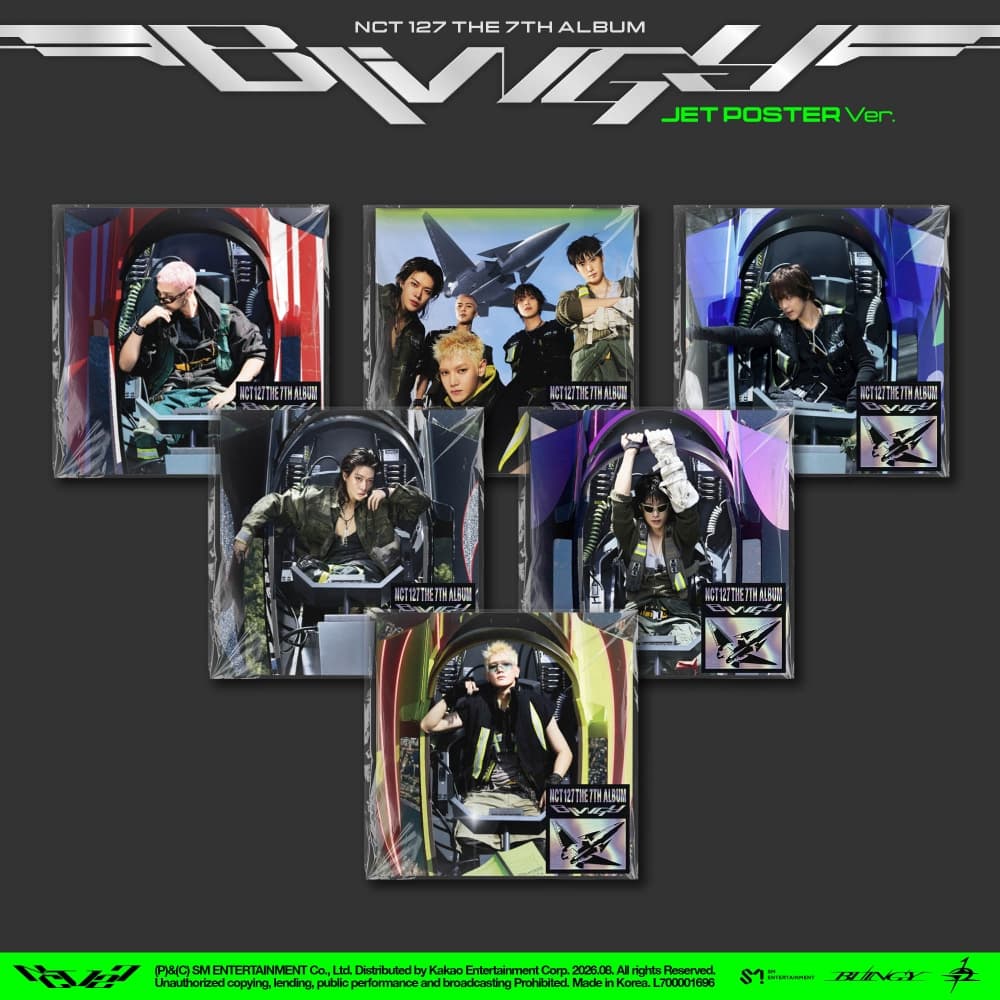 [세트/앨범6종] NCT 127 - 정규 7집 [BLINGY] (JET Poster Ver.)